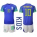 Brasilien Neymar Jr #10 Replika Babykläder Borta matchkläder barn VM 2022 Korta ärmar (+ Korta byxor)